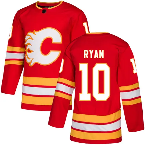 Maglia Calgary Flames Derek Ryan #10 Rossa Authentic da uomo