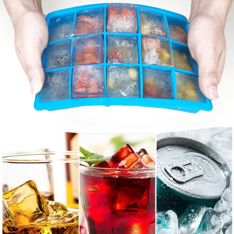 24 Vassoio per il ghiaccio in silicone a griglia per la casa con coperchio Stampo per cubetti di ghiaccio fai da te Forma quadrata Accessori per bar
