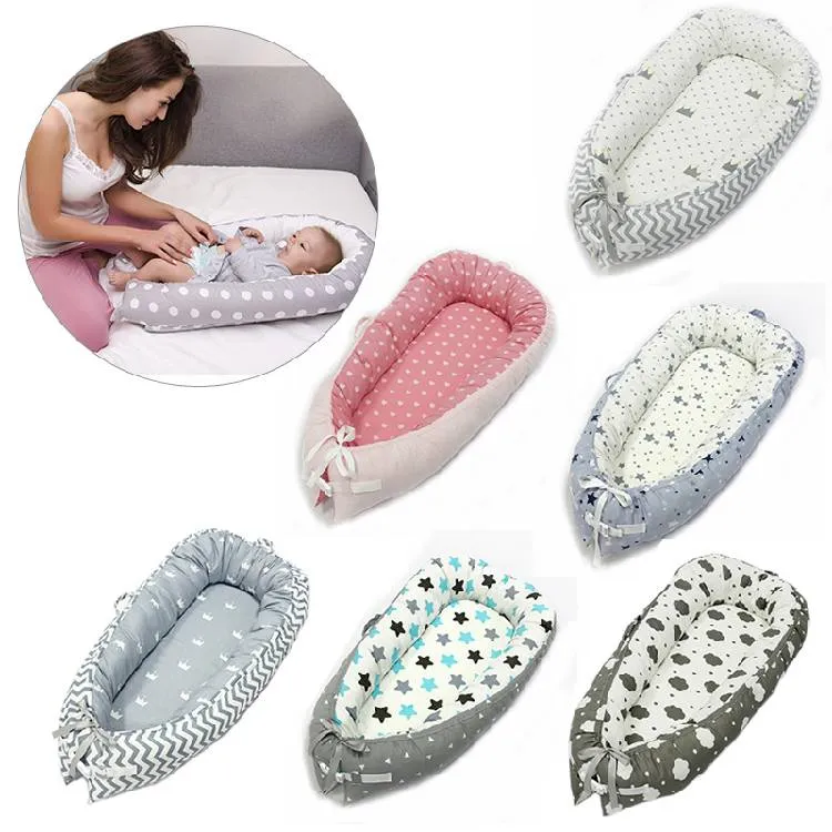 Lettino per neonato Lettino da viaggio in morbido cotone rimovibile e lavabile per bambini Cuscino per lettino per neonato Materasso per culla portat