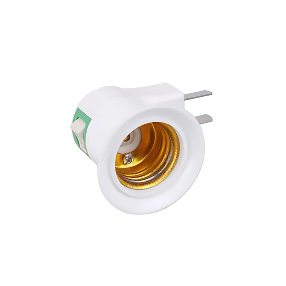 3PCS US Plug to E26/E27 Adapter LED Light Bulb Converter Socket holder con interruttore a pulsante ON/OFF