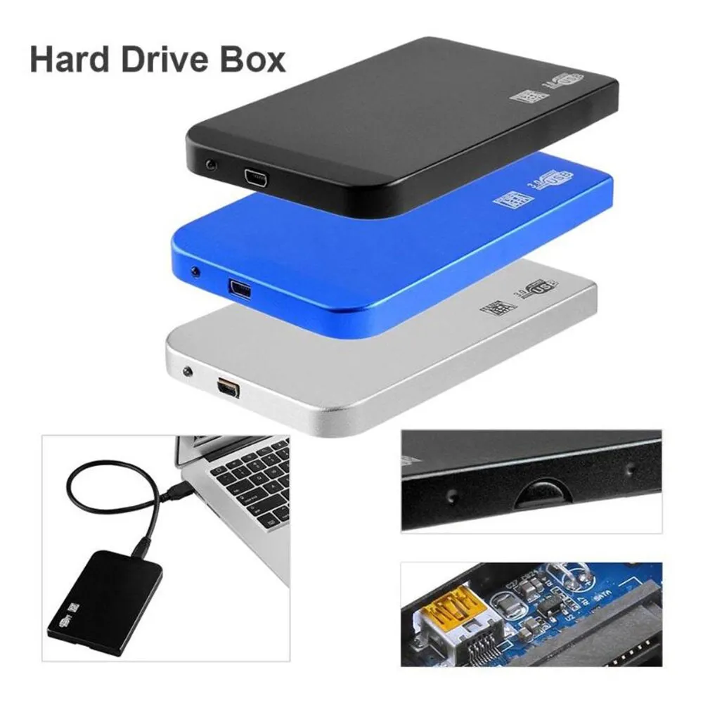 2.5 USB3.0 SATA SSD HDD Hard Drive Box 5 Gbps 3TB USB3.0 SATA HDD portatile Case per 2.5 SATA hard disk/SSD SSD