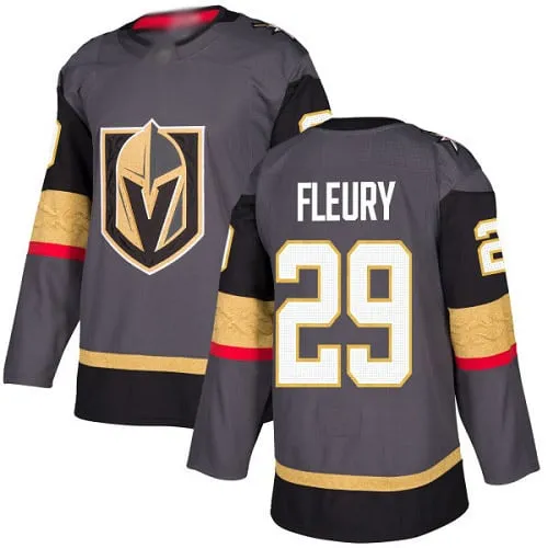 Maglia da uomo Vegas Golden Knights Marc-Andre Fleury #29 grigia Authentic Home