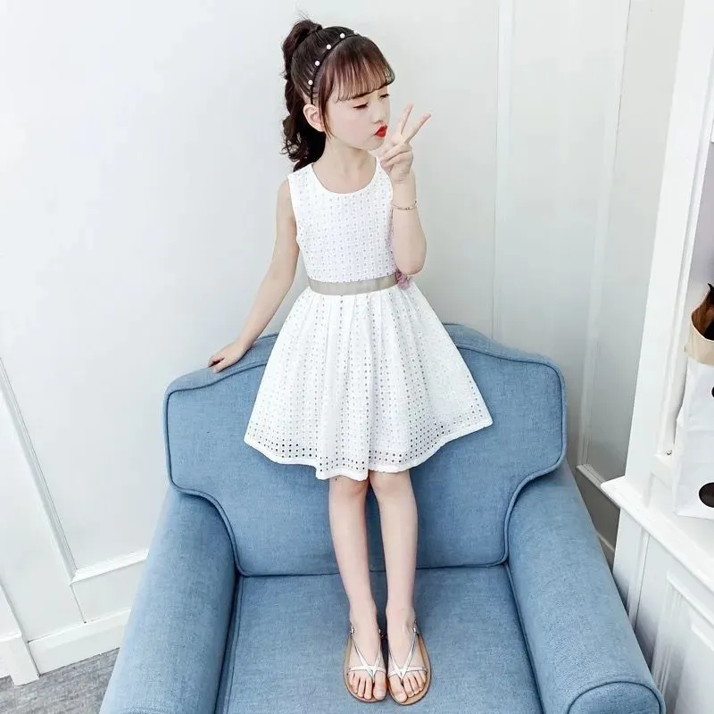 Vestito estivo per ragazze 2021 bambini grandi per bambini Versione coreana del vestito da principessa occidentale vestito da bambina in stile estivo