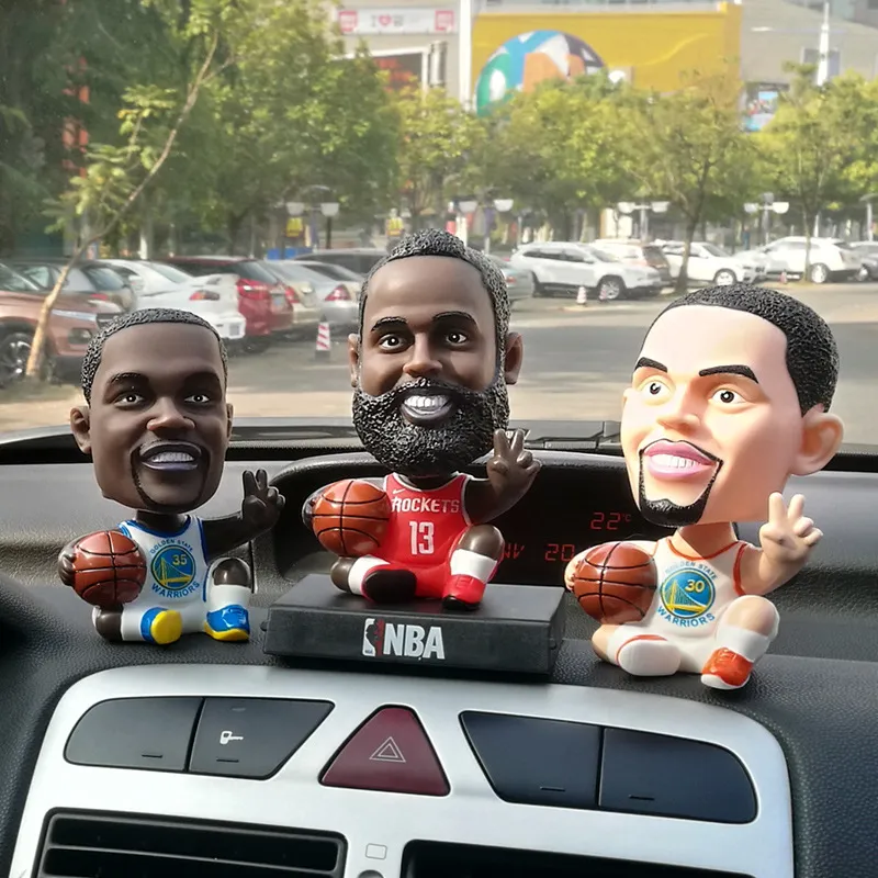 Versione Q della star del basket NBA Harden Durant Messi scuotendo la testa bambola ornamenti per auto accessori per auto forniture per auto