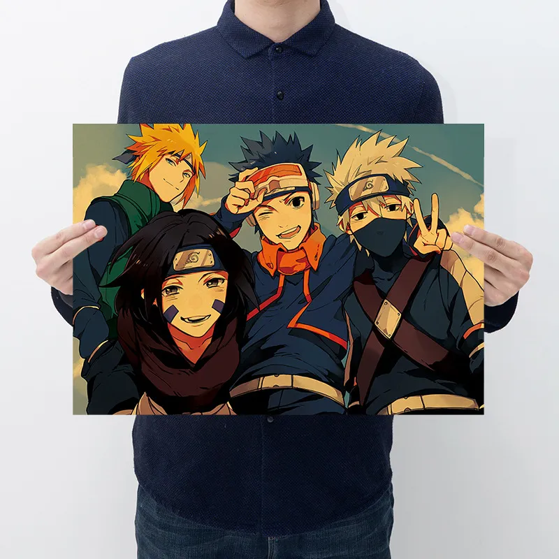 【B042】Naruto 37 Kraft Poster Retro Cafe Bar Decorazione della casa Pittura