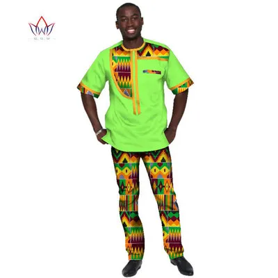 I pantaloni da uomo in cotone africano Daxiji T-shirt si adattano all'abbigliamento etnico africano