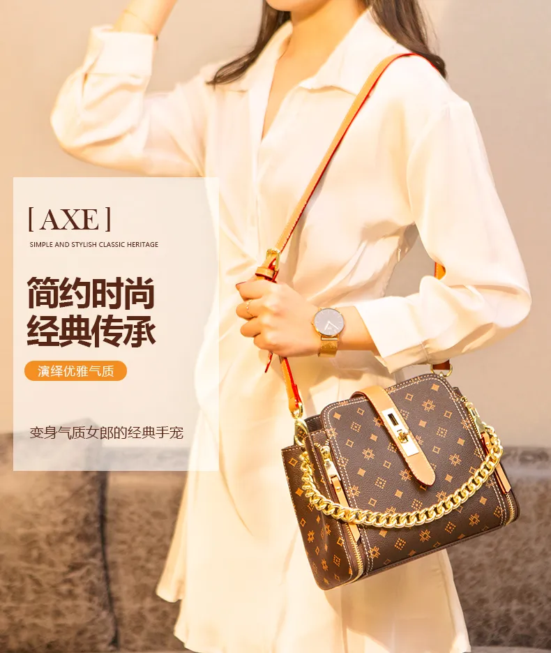 Vendita calda di fascia alta di lusso urbano moda temperamento elegante borsa di nicchia francese LV nuovo vecchio fiore secchio borsa catena messeng