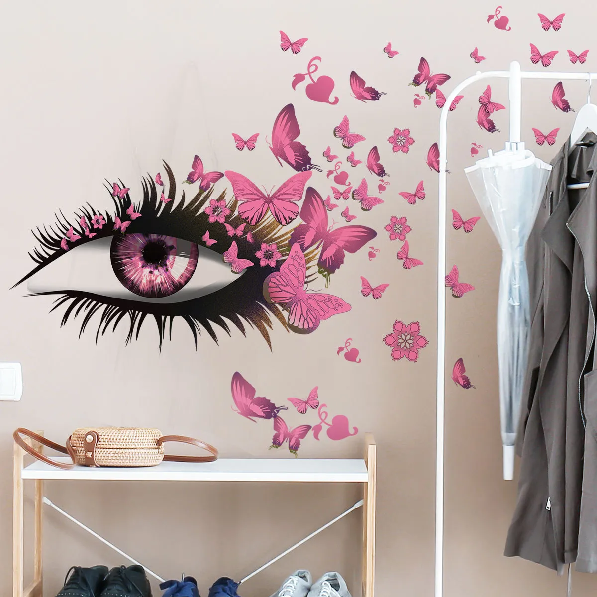 Adesivi murali specchio fiore acrilico Adesivi murali 3D stereo autoadesivi adesivi decorazione soggiorno camera da letto