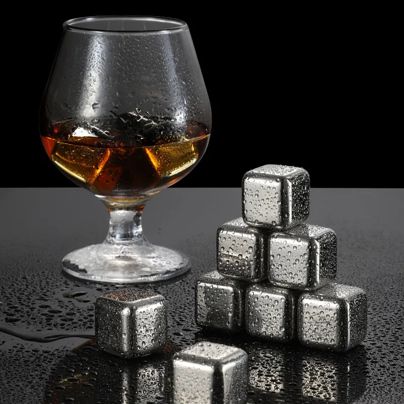 Luce di lusso e semplice bar in acciaio inox 304 surgelati cubetti di ghiaccio bevanda ghiaccio rosso pietra birra whisky cubetto di ghiaccio in meta