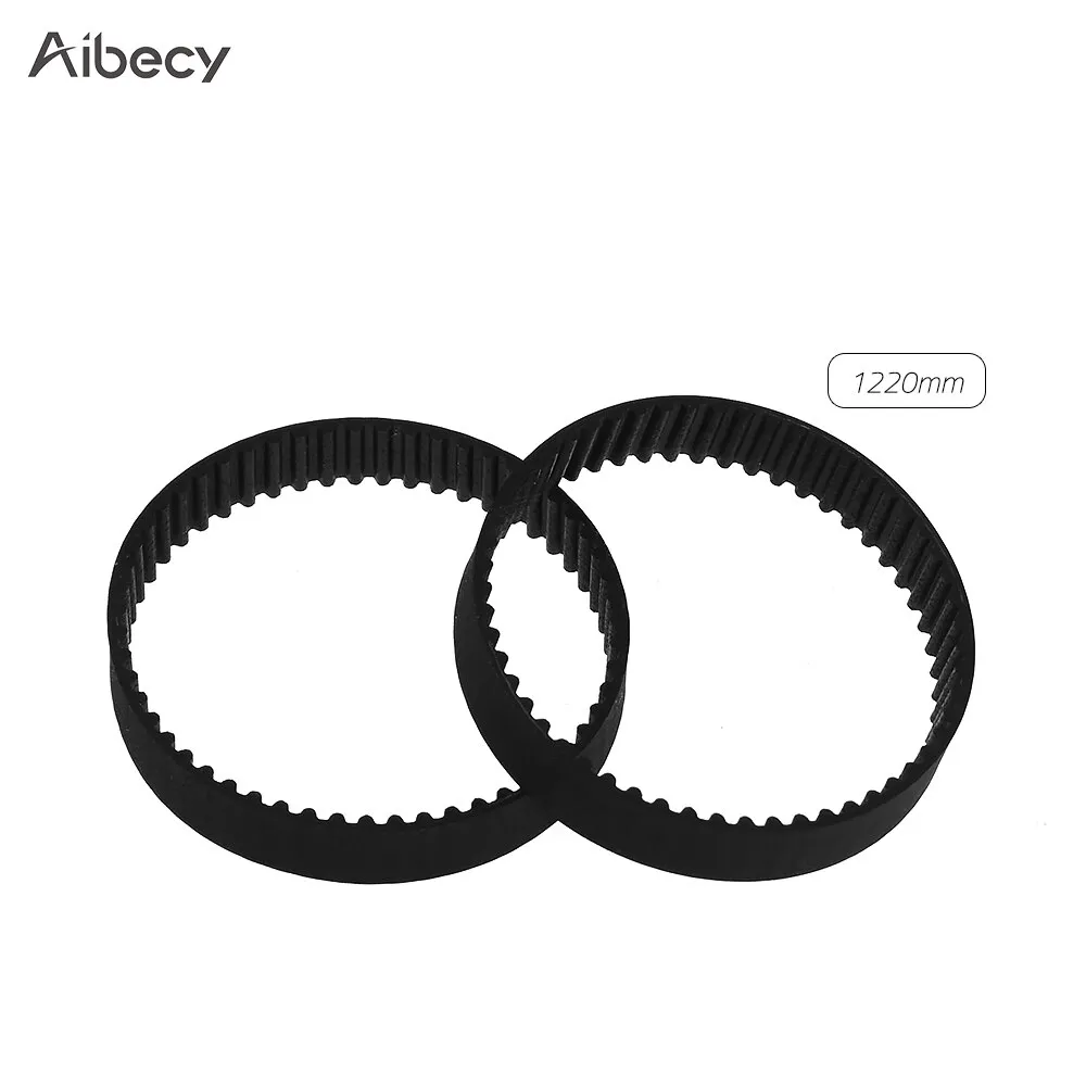 Aibecy GT2 Cinghia dentata ad anello chiuso Cinghie sincrone in gomma W=6mm L=110-1220mm Kit di parti per stampante 3D Confezione da 2 pezzi