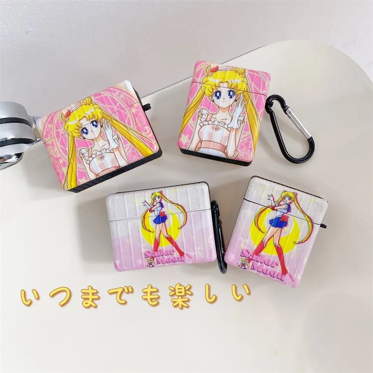 Cartoon Sailor Moon Adatto per AirPods 3a Generazione Custodie per cuffie Cuffie Bluetooth senza fili 1/2 Generazioni Creative Fun AirPods Pro Custod