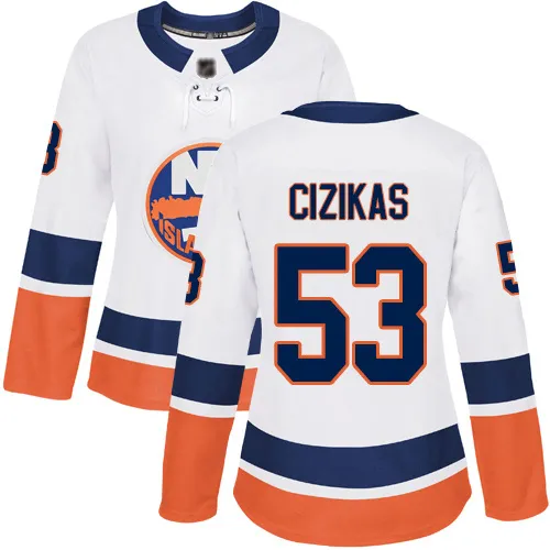 Maglia New York Islanders Casey Cizikas #53 Bianco Premier Away da donna