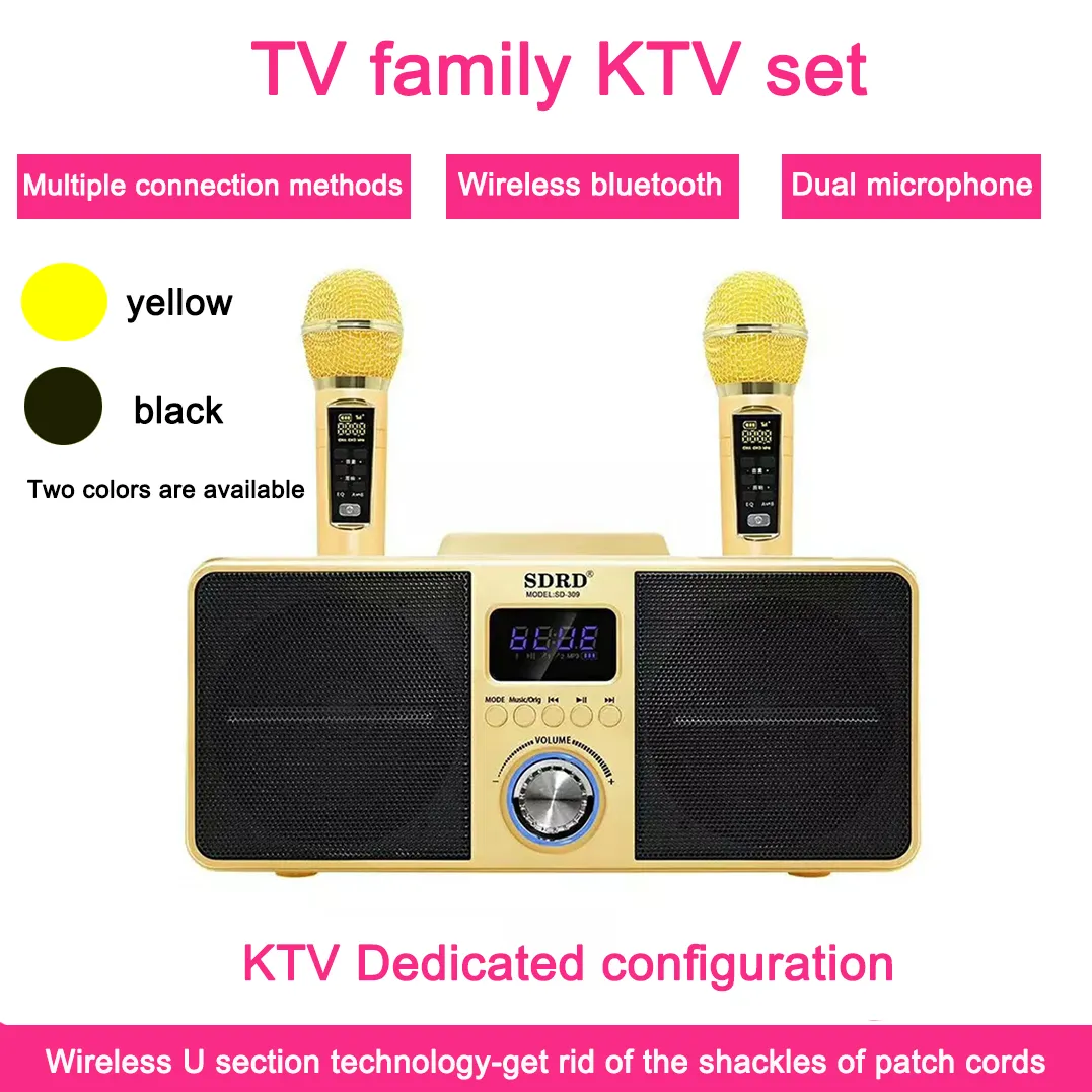 Altoparlante KTV / karaoke Apparecchi audio e video Altoparlante bluetooth Microfono per karaoke per telefono cellulare