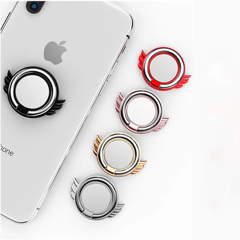 Portacellulare porta anello regalo creativo personalizzato telefono cellulare universale fibbia ad anello angelo ala fibbia ad anello magnetico