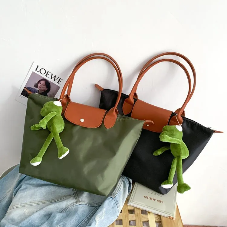 Stile Longchamp nuova versione coreana della borsa a tracolla borsa da donna in tessuto Oxford, borsa a tracolla, tendenza moda, tinta unita
