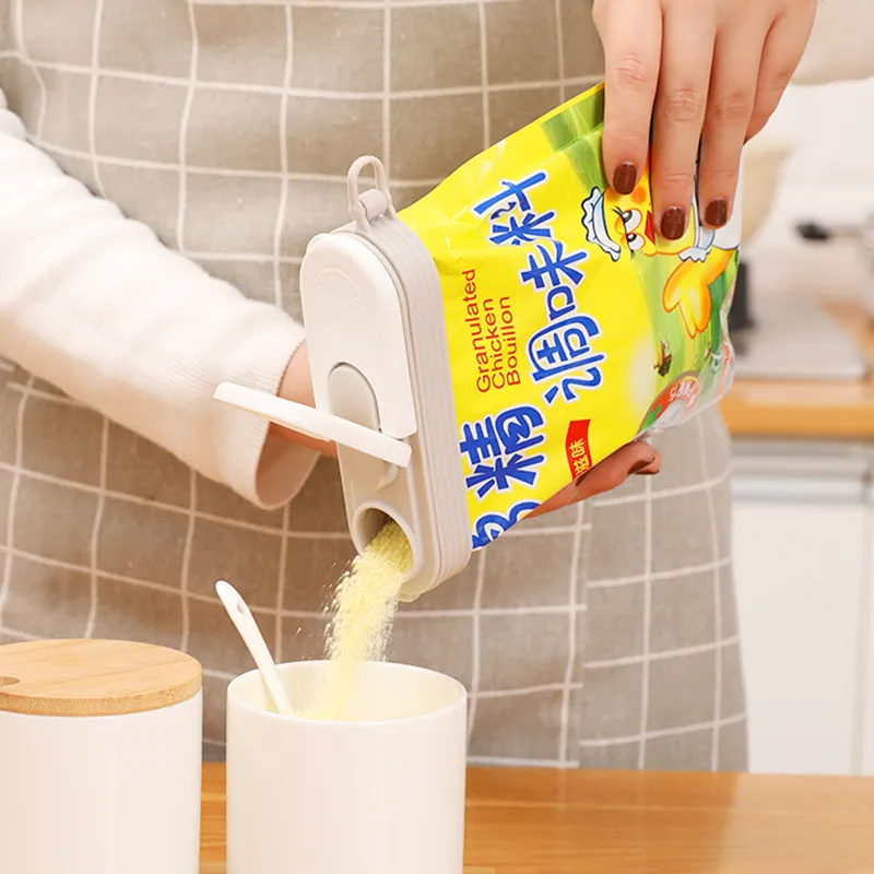 Nuova clip di tenuta rotonda beccuccio borsa per alimenti da cucina clip di tenuta snack latte in polvere borsa di plastica clip freschezza