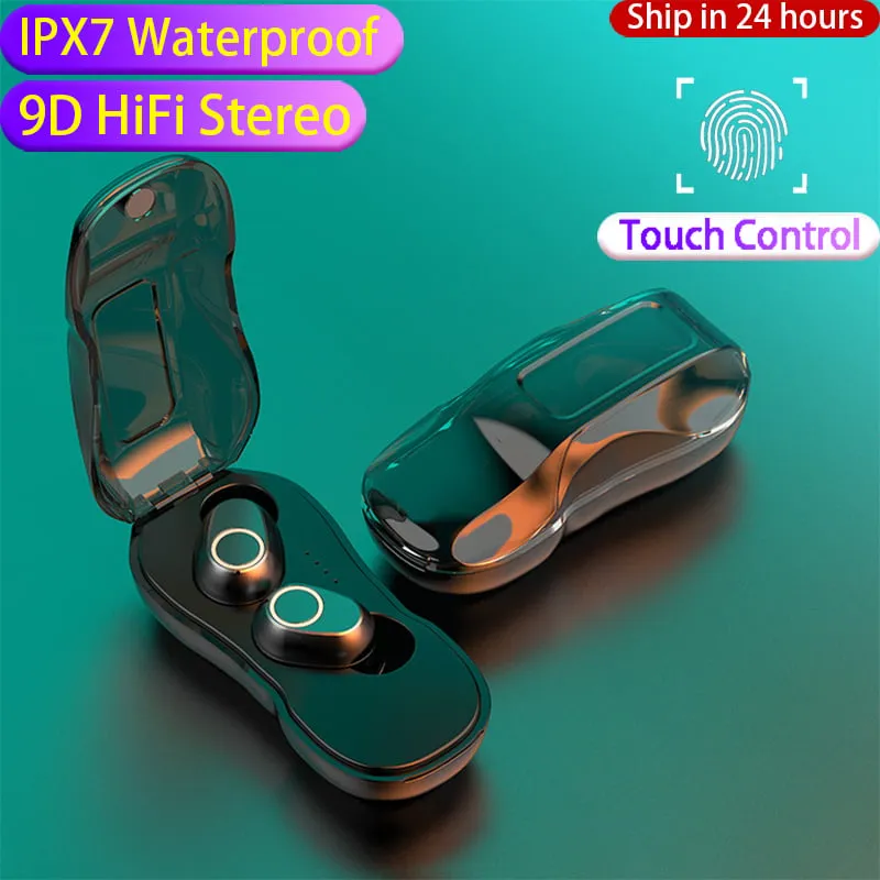 Display di potenza Supporta la musica Funzione di chiamata IPX5 Orecchio Auricolare Cuffie senza fili Bluetooth 5.0 Istruzioni Host * 1 Cavo di ricar