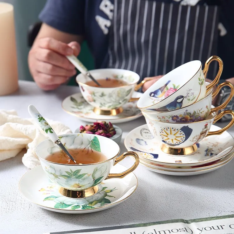 Tazza da caffè in ceramica europea per gli amanti della tazza Cucchiaio per tazza da tè nero pomeridiano inglese