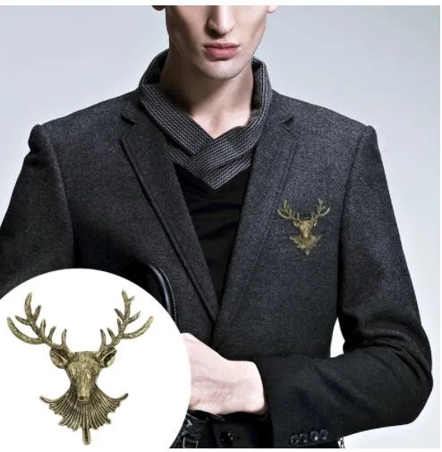 2021 Hot Deer New Spilla Pins Popolare Cute Gold Color Vintage Deer Spilla Pin Stag Spille Gioielli Regali