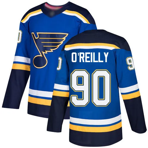St. Louis Blues Ryan O'Reilly #90 Royal Blue Authentic Home Jersey da uomo