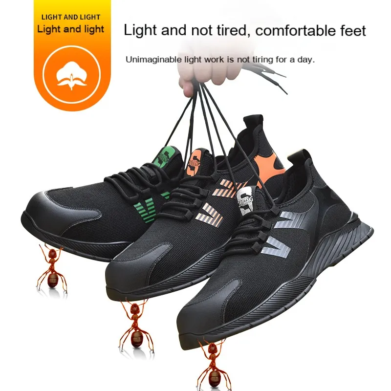 Calzature protettive antinfortunistiche anti-piercing estive traspiranti antinfortunistiche scarpe da lavoro casual e leggere