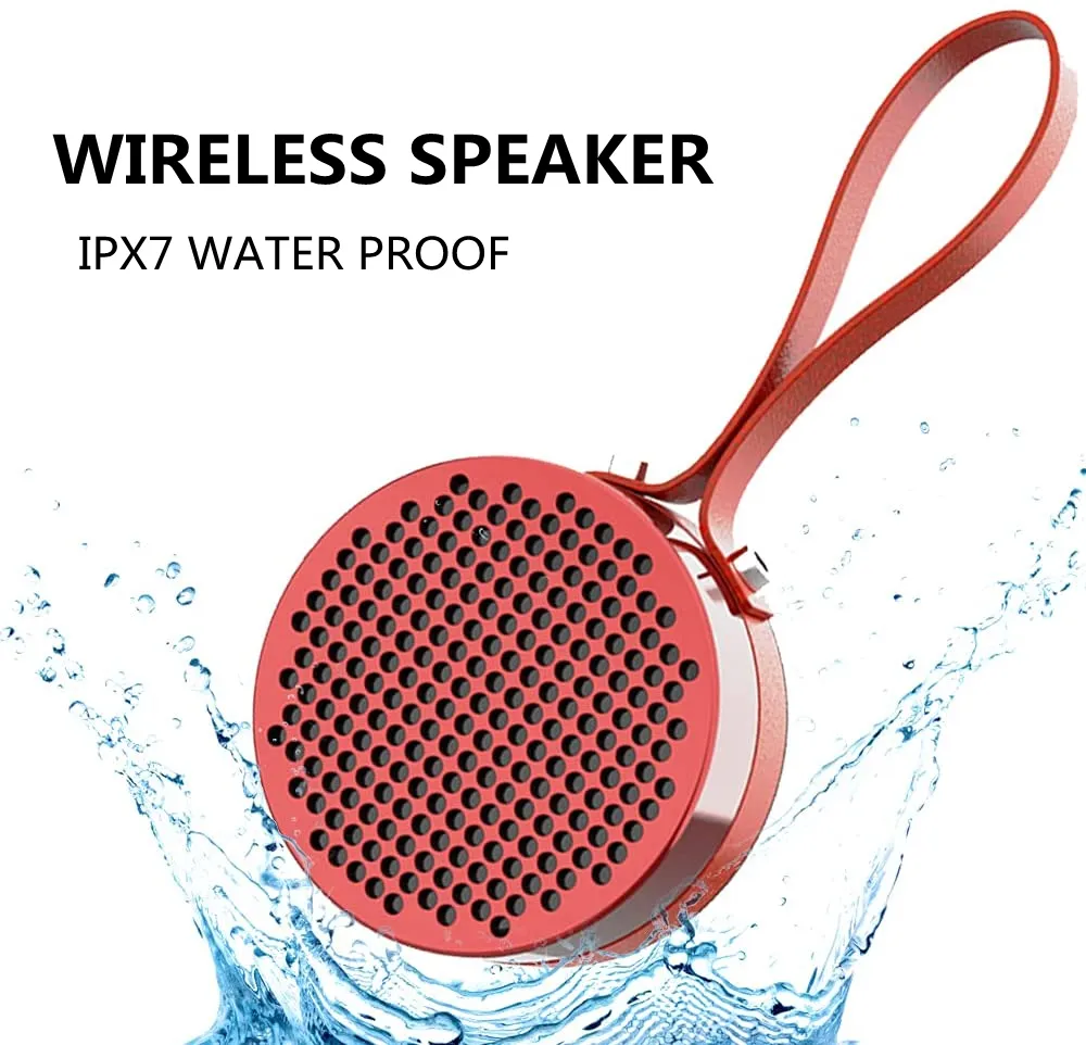 Mini altoparlante Bluetooth impermeabile senza fili TWS 6H Playtime, altoparlante portatile IPX7 con audio HD per casa, all'aperto, in bicicletta, in