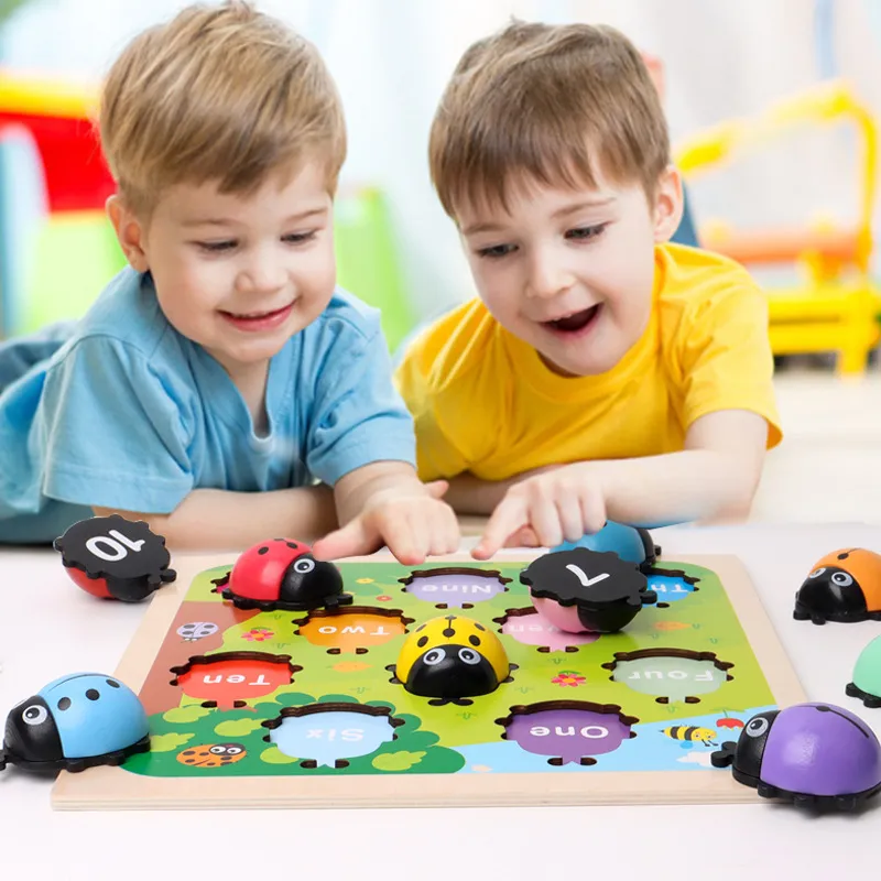 Divertente gioco di coccinella digitale per bambini piccoli memory training Alfabeto inglese apprendimento gioco da tavolo interattivo genitore-figli