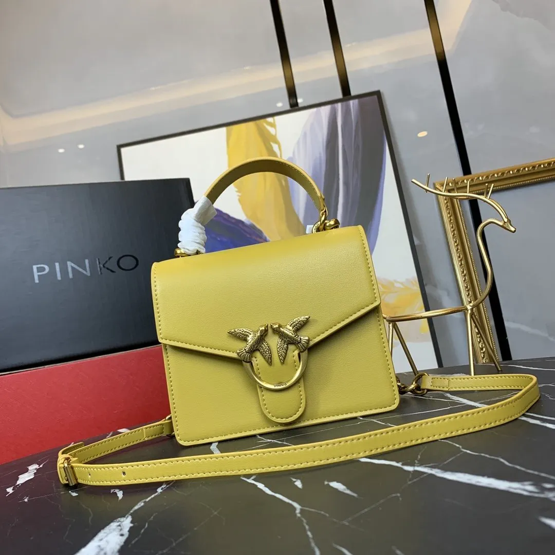 PINKO Swallow Bag 2021 Primavera/Estate New High Mini Handbag Leather Small Square Bag