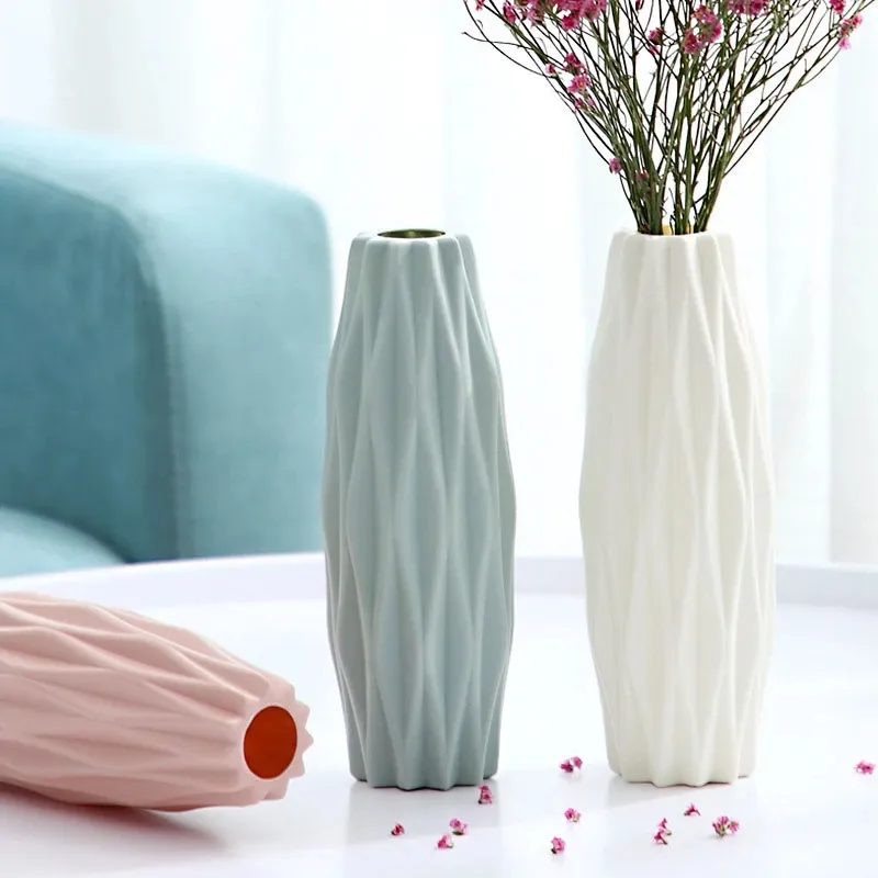 Vaso di plastica anti-goccia di plastica Nordic creativo idroponico decorazione floreale essiccato moderno e minimalista soggiorno studio scrivania d