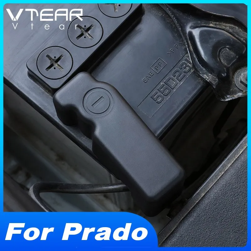 Vtear Per Toyota LAND CRUISER Prado 150 Auto elettrodo negativo della copertura della decorazione Batteria Anti-perdita trim accessori parti 2020
