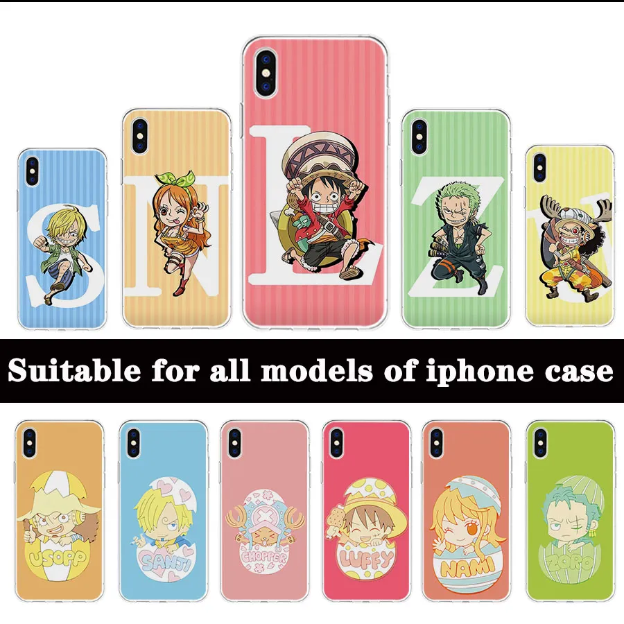 Custodia protettiva Apple phone case TPU cartone animato One Piece Luffy Custodia per cellulare iPhone 11 Pro iphone XS 2019