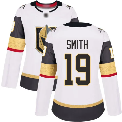 Maglia Vegas Golden Knights Reilly Smith #19 bianca Premier Away da donna