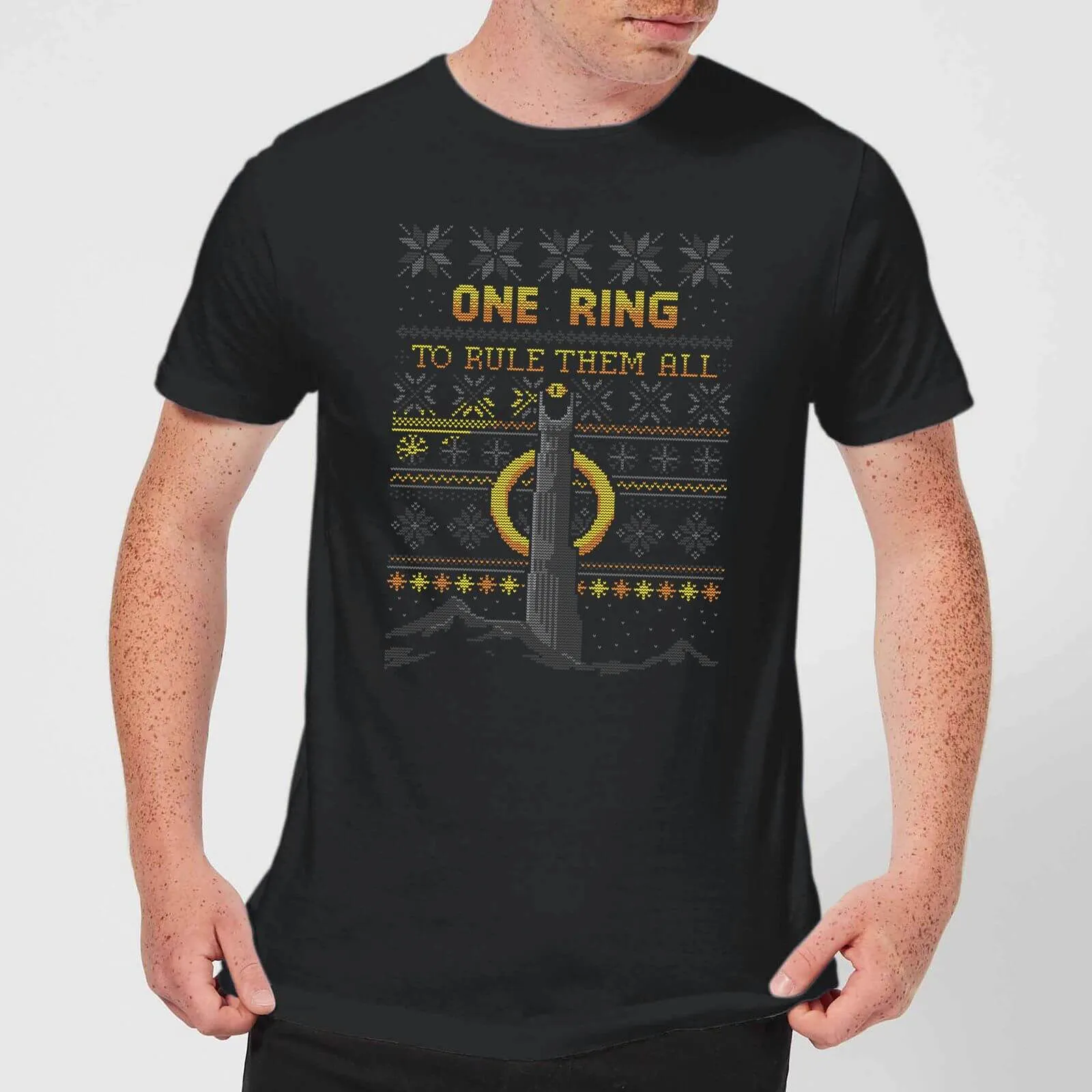 T-Shirt  One Ring Christmas - Nero - Uomo - XL