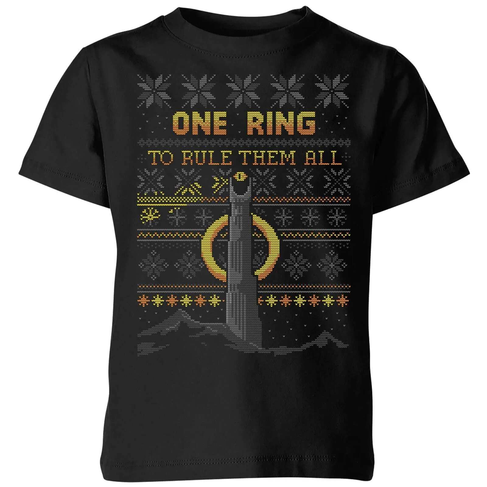 T-Shirt  One Ring Christmas - Nero - Bambini - 7-8 Anni - Nero