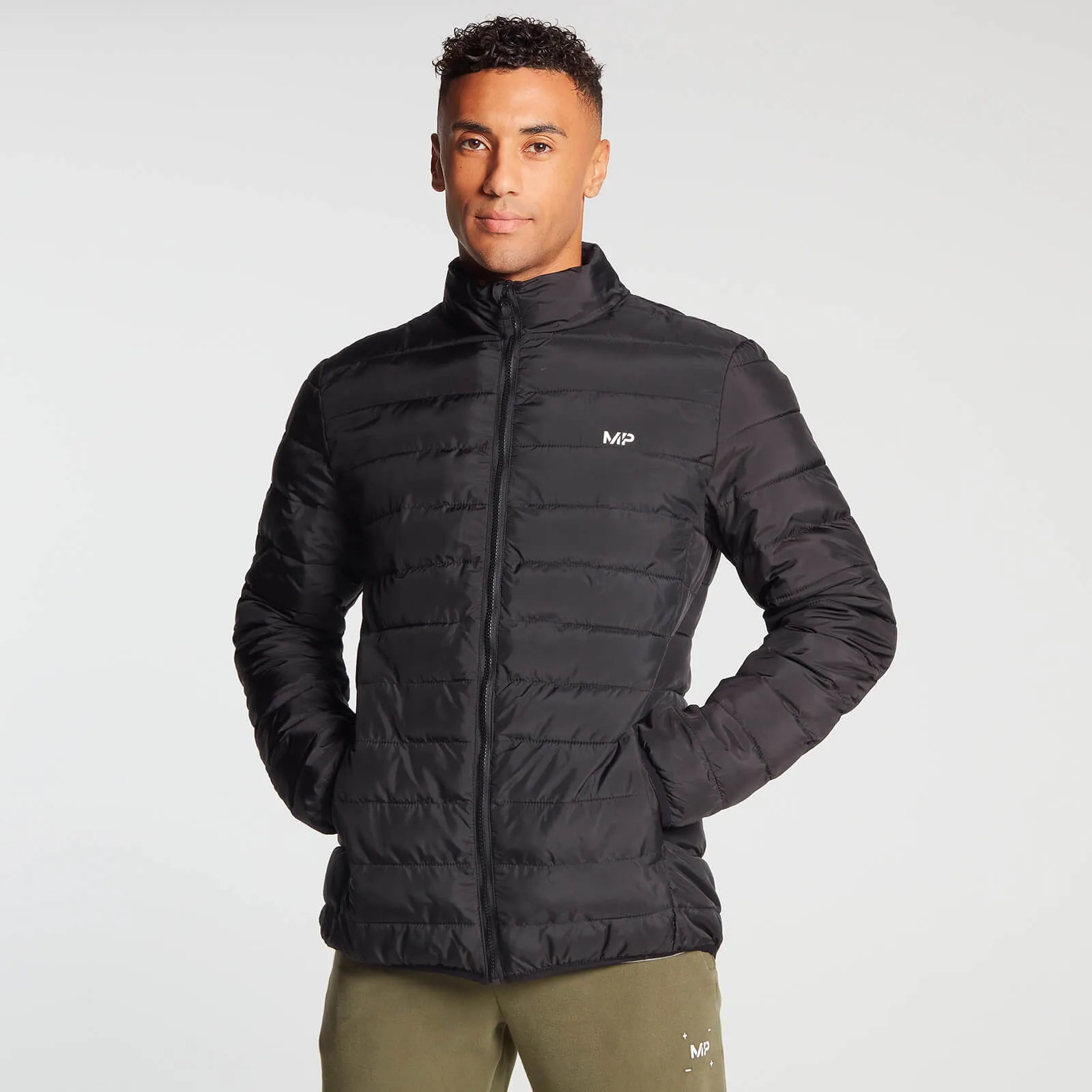  Men's Lightweight Packable Puffer Jacket - Black - S