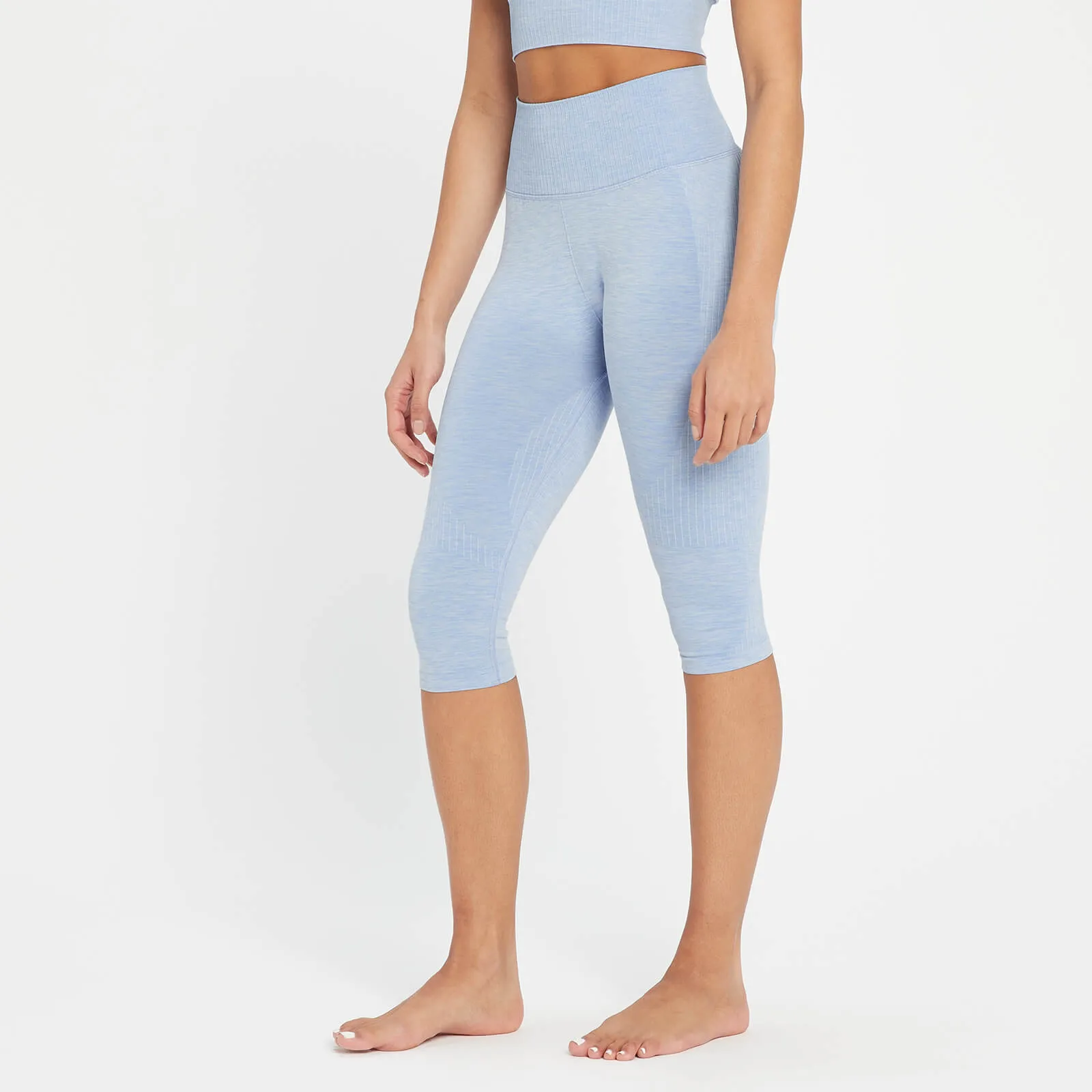 Leggings capri senza cuciture  Composure da donna - Azzurro cielo - M