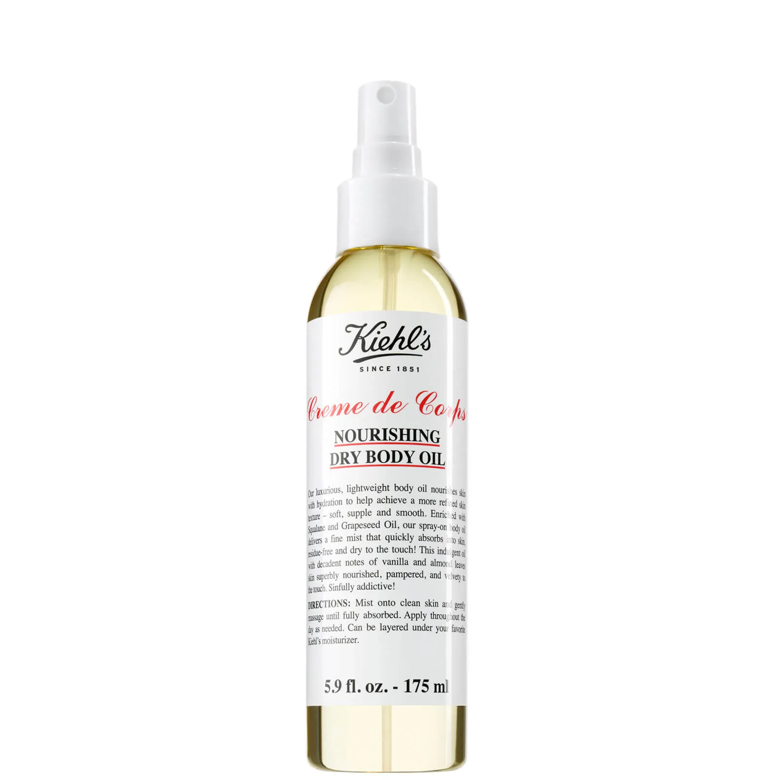 Kiehl's Crème de Corps Nourishing Dry Body Oil (Various Sizes) - 175ml