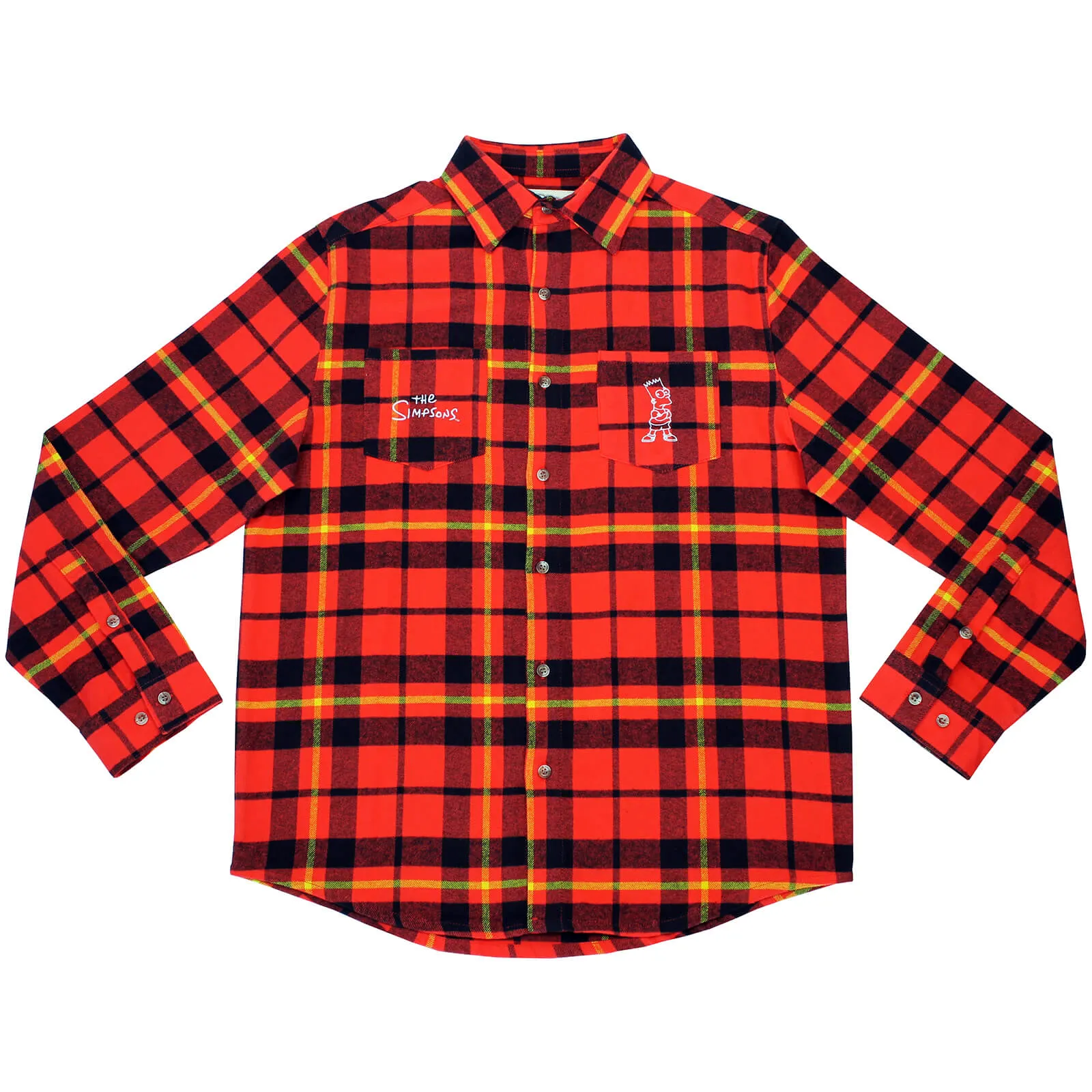  x The Simpsons - Bart Simpson Flannel Shirt - S