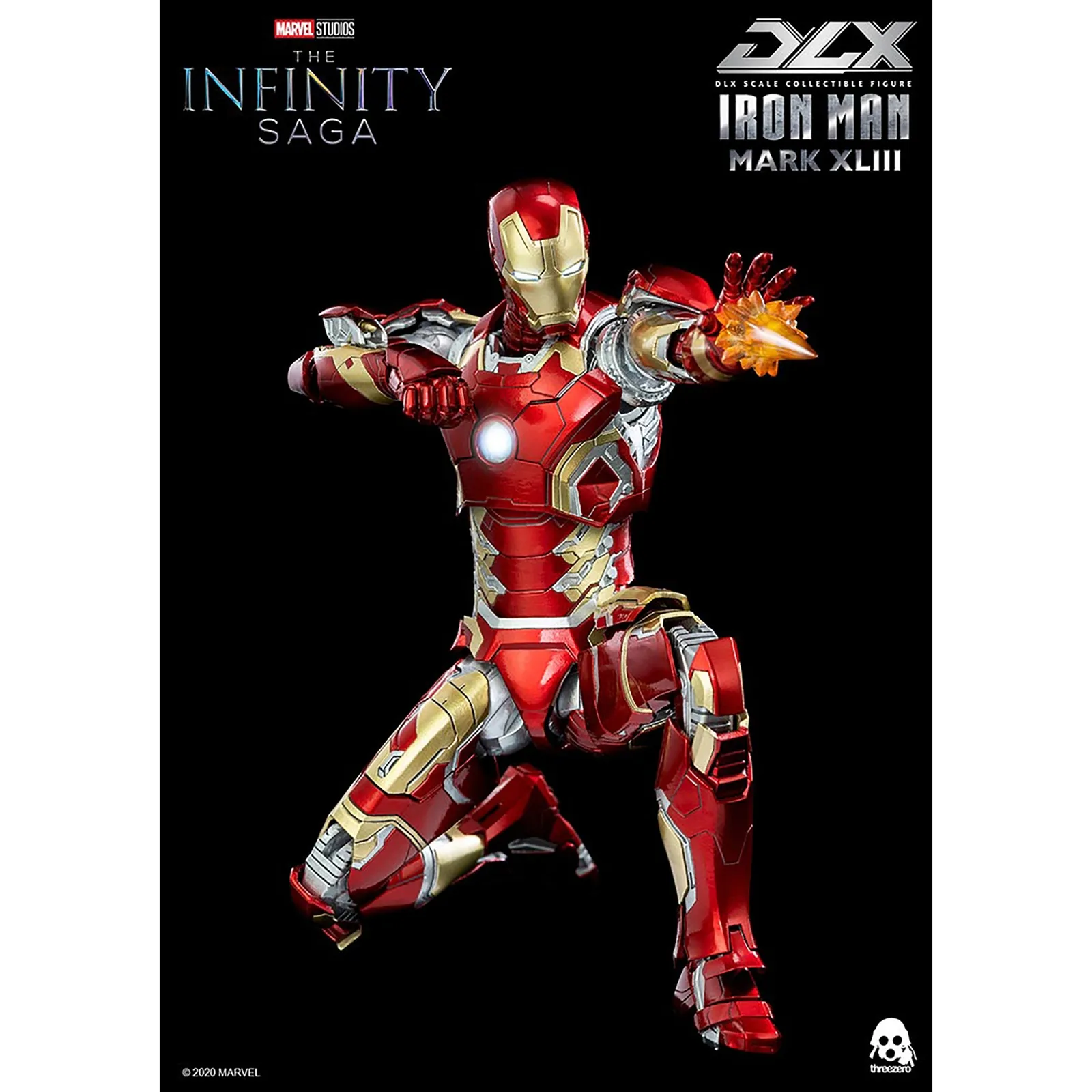  Marvel Avengers Infinity Saga DLX Iron Man Mark 43 1:12th Scale Collectible Figure