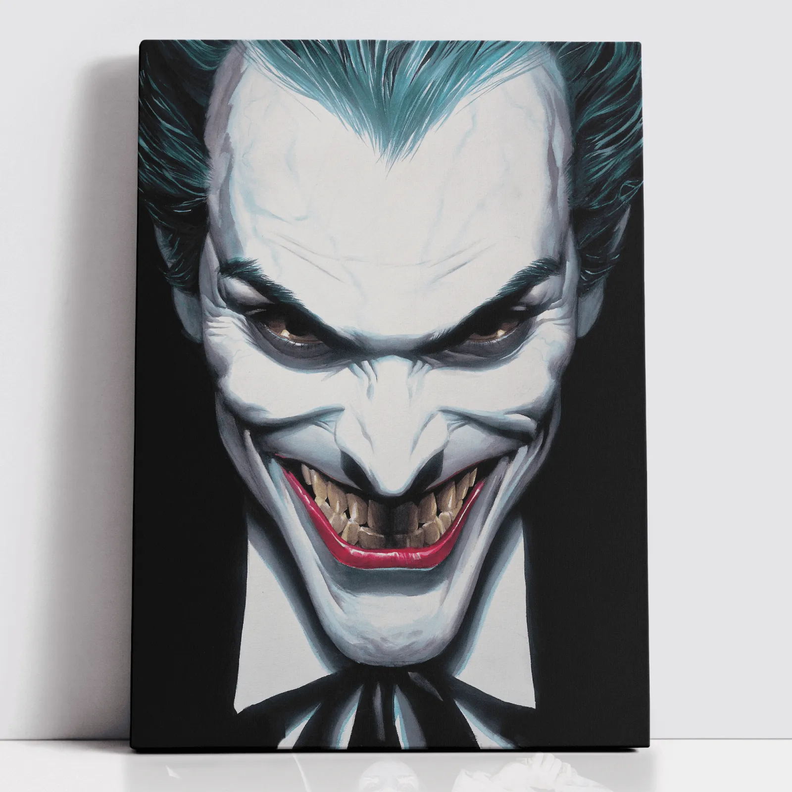  x Batman Alex Ross - The Joker Face Rectangular Canvas - 20x30 inch