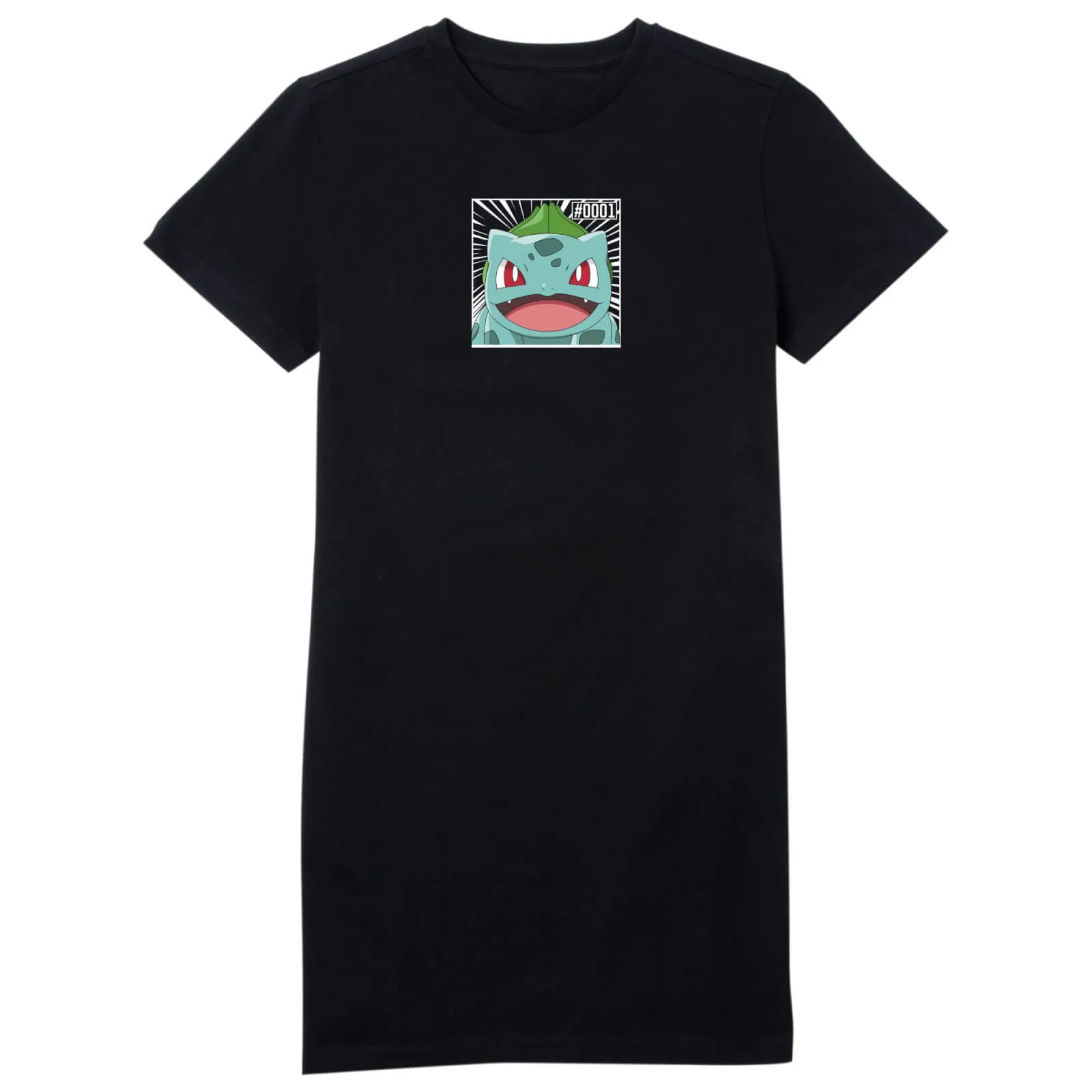 Pokémon Pokédex Bulbasaur #0001 T-Shirt Vestito da Donna - Nero - XL
