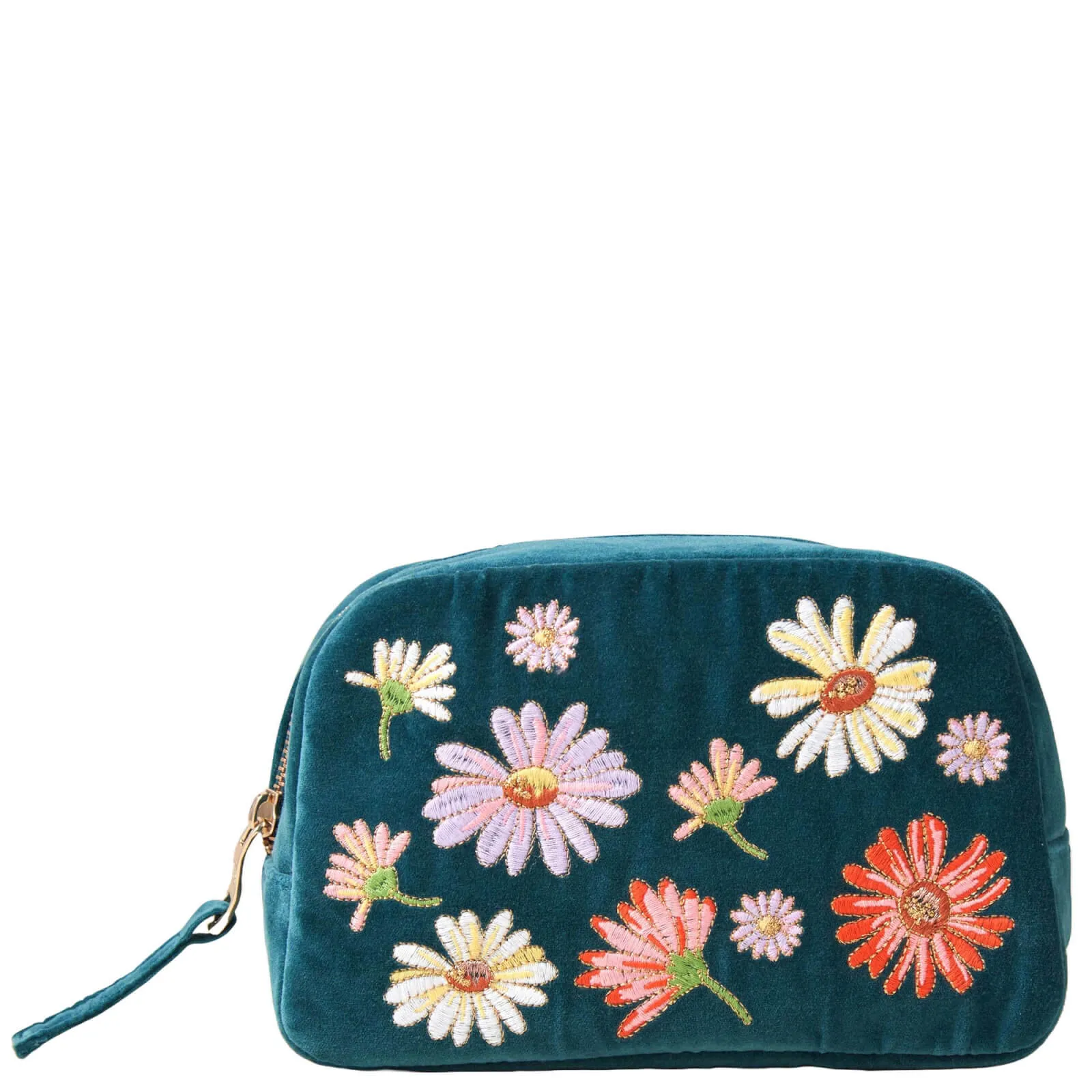  Wildflower Rich Blue Velvet Cosmetics Bag
