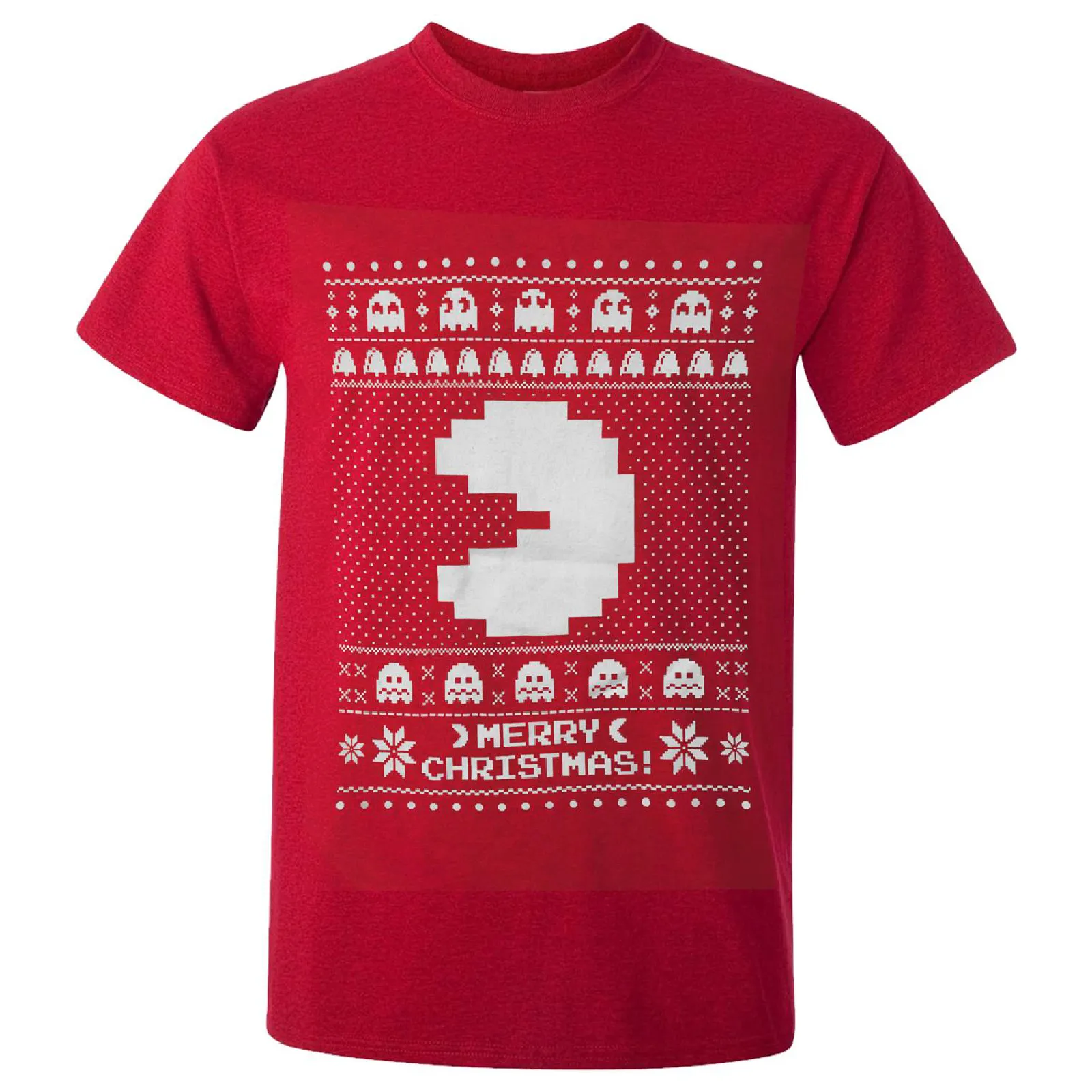 Namco Men's Merry Pac-Man Christmas T-Shirt - Red - S