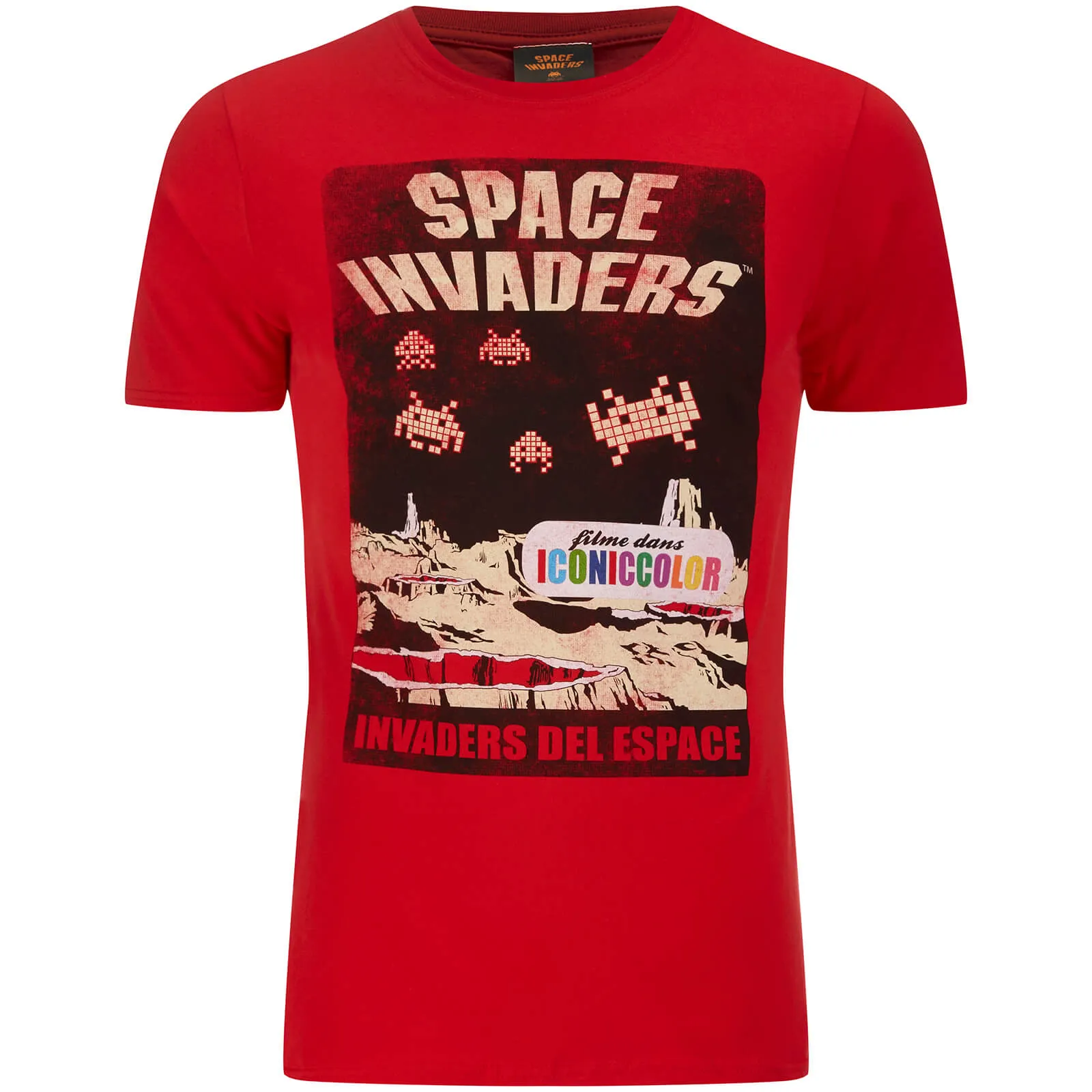 Atari Men's Space Invaders Del EAtari Space T-Shirt - Red - M