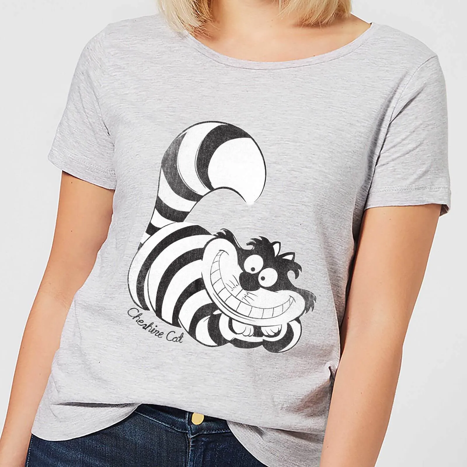 T-Shirt  Alice nel Paese delle Meraviglie Cheshire Cat Mono - Grigio - Donna - M