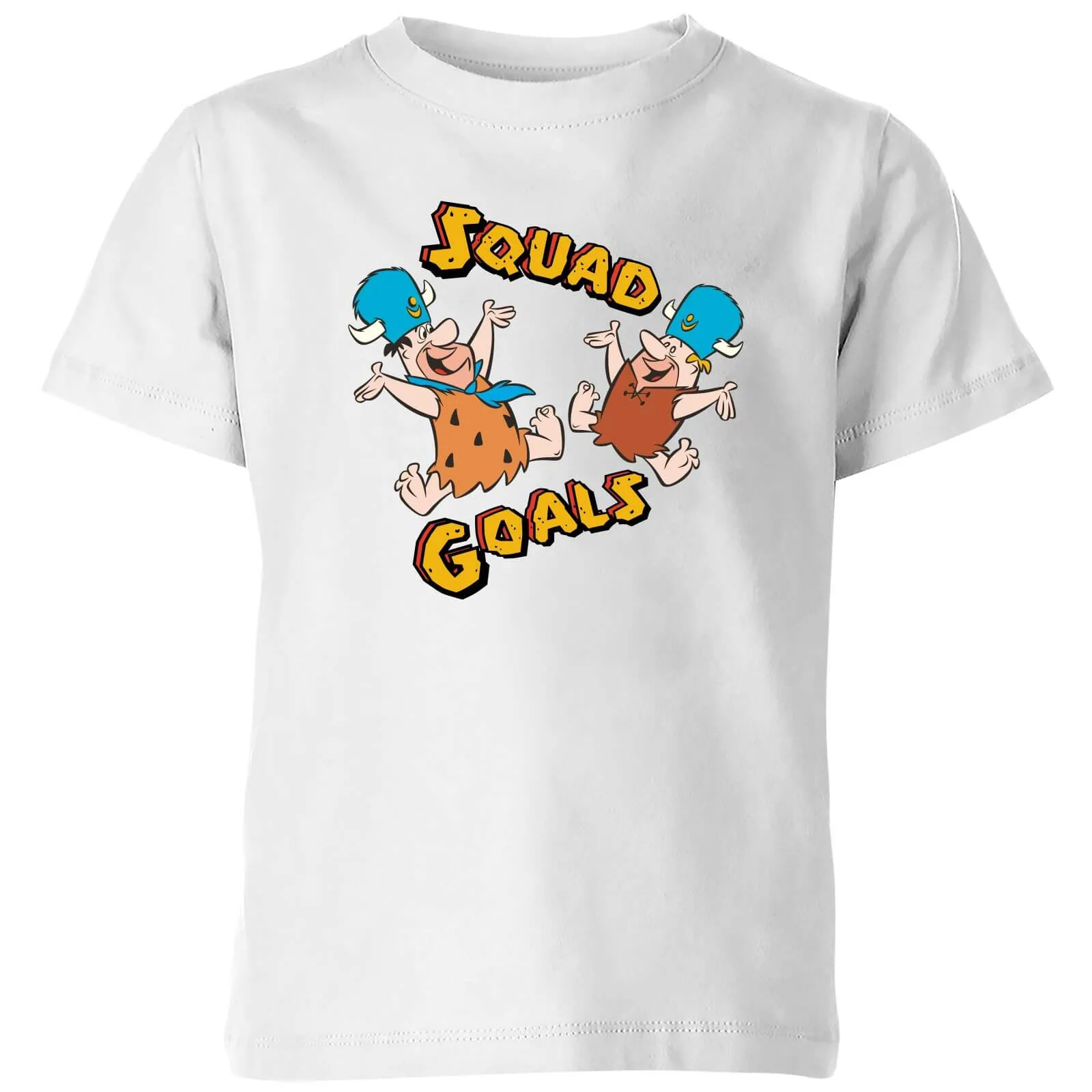 The Flintstones Squad Goals Kids' T-Shirt - White - 7-8 Anni - Bianco