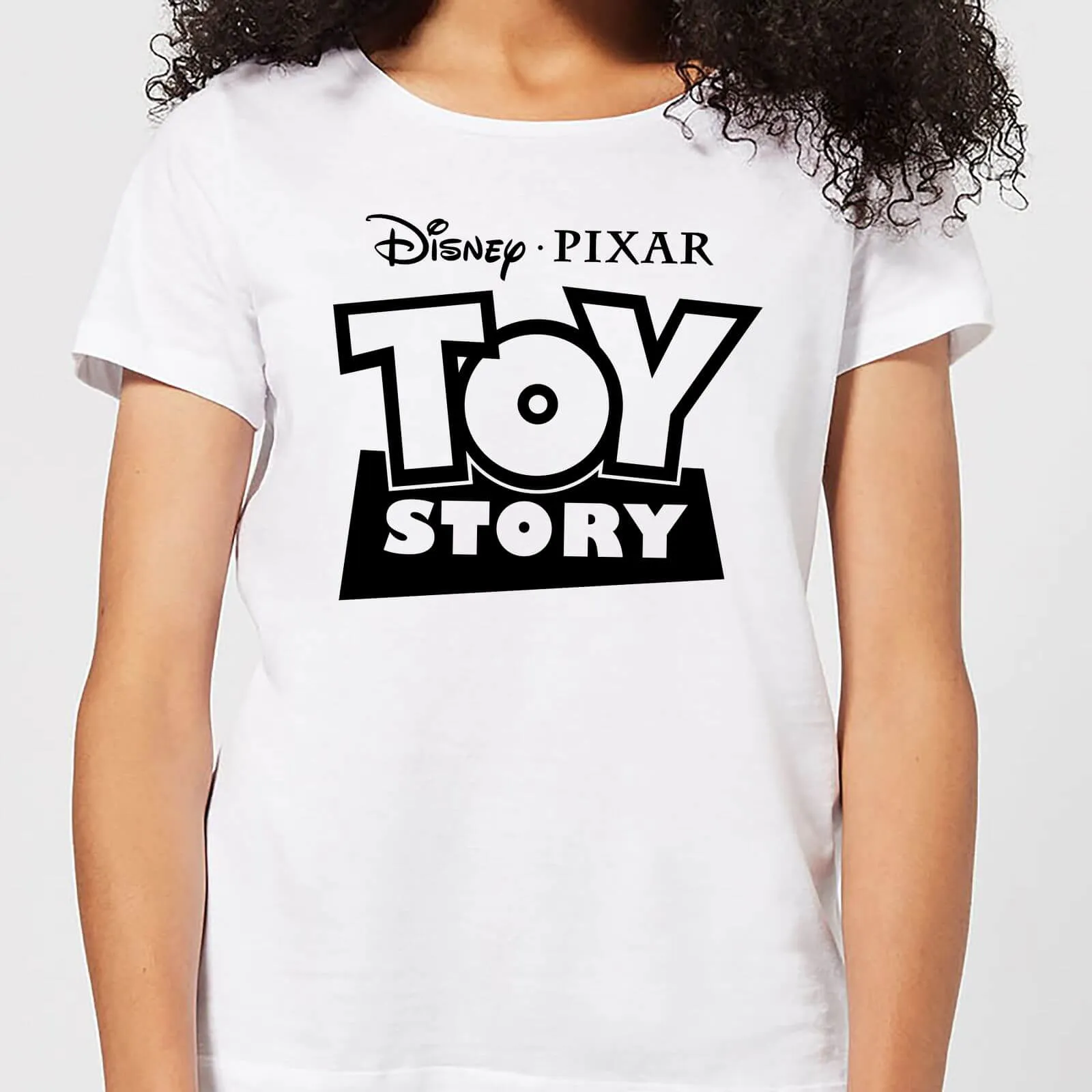 Toy Story Logo Outline Women's T-Shirt - White - L - Bianco