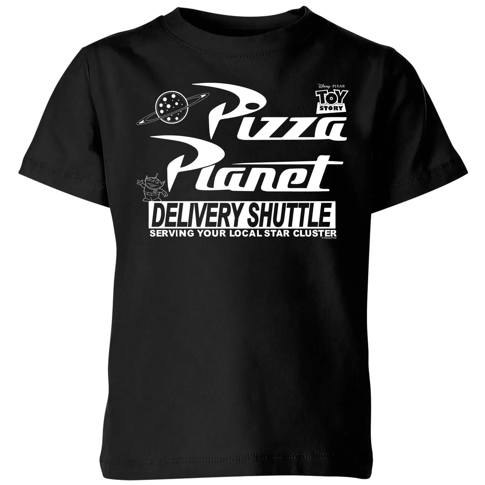 Toy Story Pizza Planet Logo Kids' T-Shirt - Black - 11-12 Anni - Nero