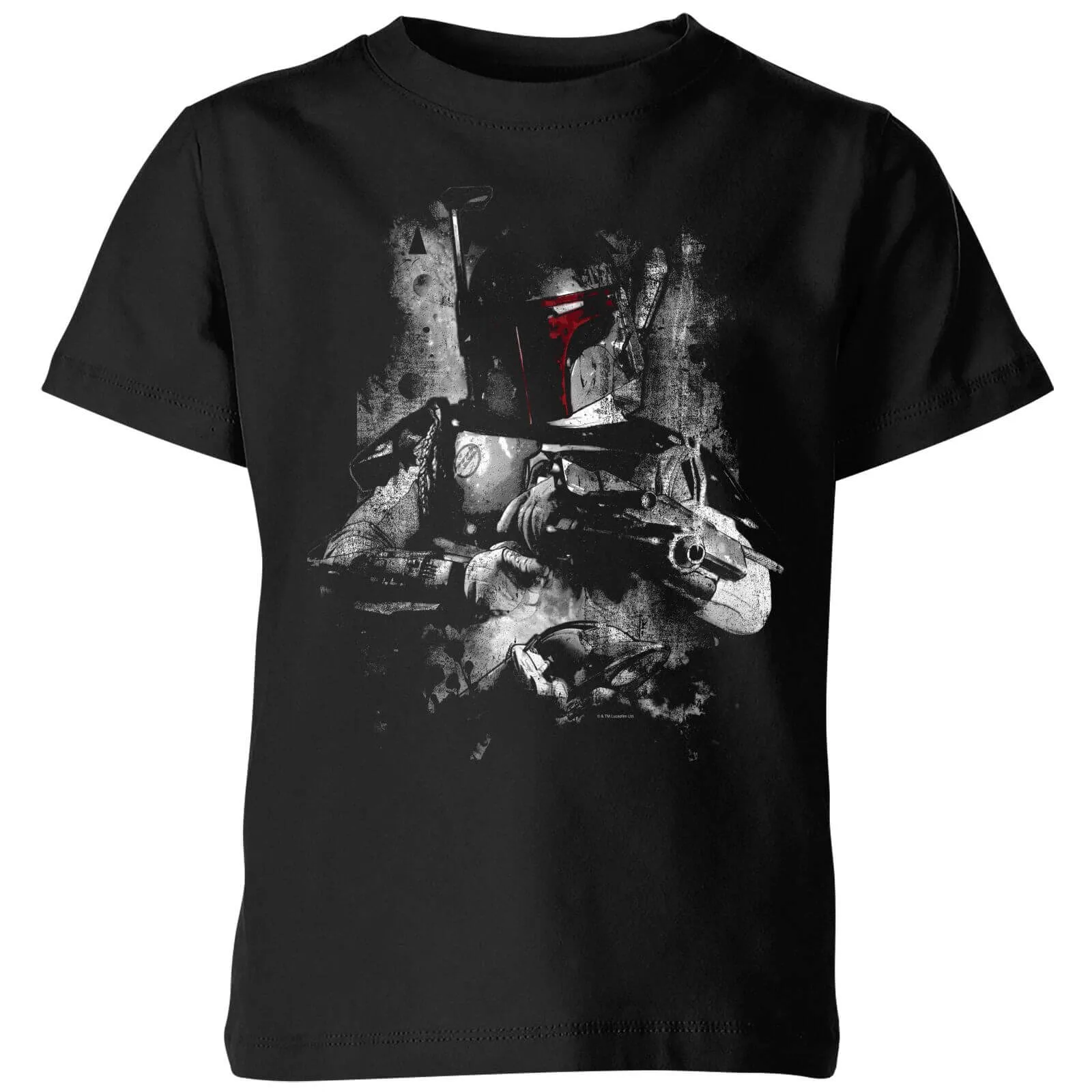 T-Shirt  Boba Fett Distressed - Nero - Bambini - 7-8 Anni