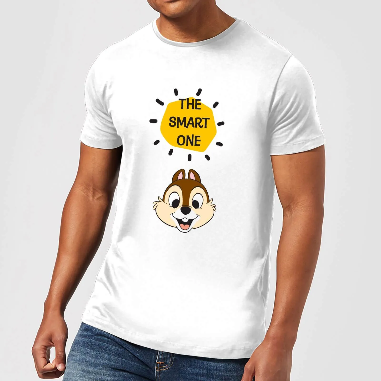  Chip 'N' Dale The Smart One Men's T-Shirt - White - S